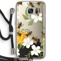 No flowers without bees: Samsung Galaxy S7 Transparant Hoesje met koord