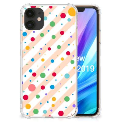 Apple iPhone 11 Doorzichtige Silicone Hoesje Dots Apple iPhone 11 Doorzichtige Silicone Hoesje Dots
