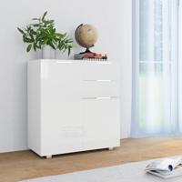 Dressoir 71x35x80 cm spaanplaat hoogglans wit
