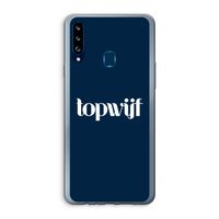 Topwijf Navy: Samsung Galaxy A20s Transparant Hoesje