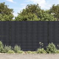Tuinschermen 4 st 35x0,19 m PVC mat donkergrijs