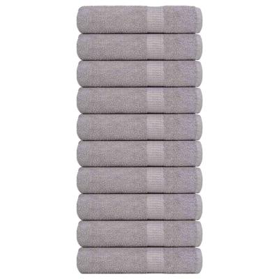 VidaXL Douchehanddoeken 10 st 70x140 cm 360 g/m² 100% katoen grijs