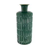 Dijk Natural Collections Vaas metaal donker groen ø16xh39cm