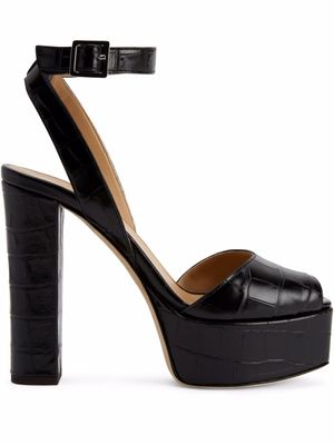 Giuseppe Zanotti sandales Betty à plateforme 120 mm - Noir