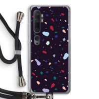 Dark Rounded Terrazzo: Xiaomi Mi Note 10 Transparant Hoesje met koord