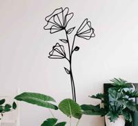 Deur sticker Minimalistisch ontwerp met gedroogde bloemen