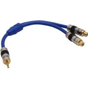 InLine 89941P audio kabel 0,25 m 2x RCA F 1x 3.5mm M Blauw