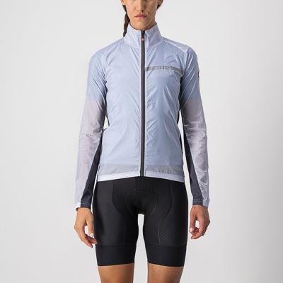 Castelli Squadra stretch fietsjack lange mouw zilvergrijs dames