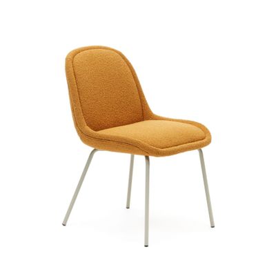 Kave Home Aimin eetkamerstoel fleece Mosterd