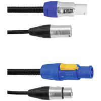 Eurolite Power-Hybrid DMX Verbindingskabel [1x XLR-stekker 3-polig - 1x XLR-stekker 3-polig] 3 m