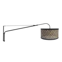 Steinhauer WandlampElegant Classy zwart met bamboe - 3699ZW