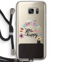 Happy days: Samsung Galaxy S7 Transparant Hoesje met koord