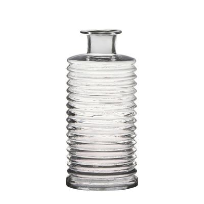 Glazen stijlvolle bloemenvaas transparant D14.5 en H31 cm