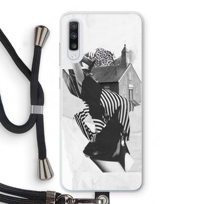 House: Samsung Galaxy A70 Transparant Hoesje met koord