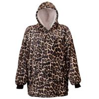 Oversized fleece hoodie dessin 4 Unique living - Unique living