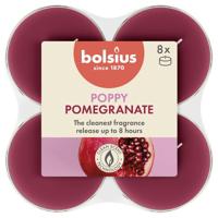 Bolsius maxilicht true scents pomegranate 8 stuks