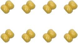 Rico Macramé Houten Kralen 17x22mm Yellow - 8 stuks