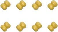 Rico Macramé Houten Kralen 17x22mm Yellow - 8 stuks