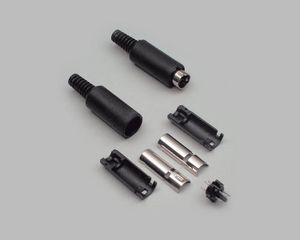 BKL Electronic 0204004 Miniatuur-DIN-connector Stekker, recht Aantal polen: 6 Zwart 1 stuk(s)