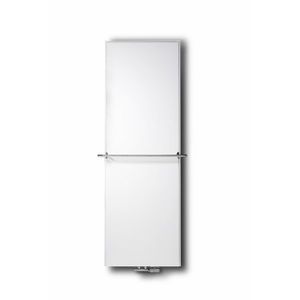 Vasco Flat V Line paneelradiator vlak type 21 400x1600mm 1047W aansluiting 8008 wit structuur 112980400160080080600-0000