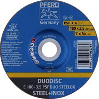 PFERD TOOLS 62017420 E 180-3,5 PSF DUO STEELOX Afbraamschijf gebogen Diameter 180 mm Boordiameter 22.23 mm RVS, Staal, IJzerslag 10 stuk(s)