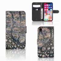 Apple iPhone Xr | Telefoonhoesje | Met pasjeshouder | Krokodillenprint