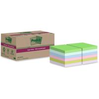 Post-it Super Sticky Notes Recycled, 70 vel, ft 47,6 x 47,6 mm, assorti, pak van 12 blokken