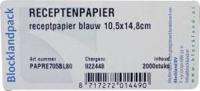 Blockland Receptpapier blauw 105 x 148mm