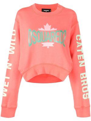 DSQUARED2 sweat à logo imprimé - Rose