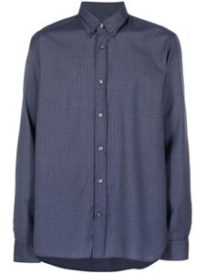 Woolrich chemise en laine vierge à carreaux - Bleu