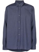 Woolrich chemise en laine vierge à carreaux - Bleu - thumbnail