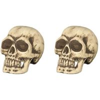2x Halloween decoratie schedels 32 cm   -