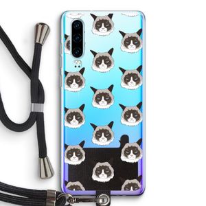 It's a Purrr Case: Huawei P30 Transparant Hoesje met koord