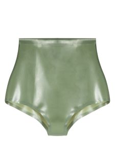 Maison Margiela culotte en latex à taille haute - Vert