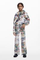 Elastische broek met figuren - BLACK - 9/10