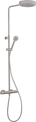 Ben Engraved Cross regendoucheset Ø25cm RVS-look