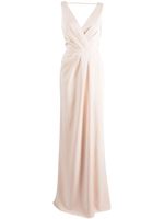 Marchesa Notte Bridesmaids robe longue à col bénitier au dos - Rose