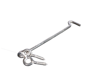 Waelbers Windhaak L=200mm RVS + los oog - 5 Stuk(s) - 409096.02