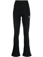 adidas pantalon évasé à logo brodé - Noir