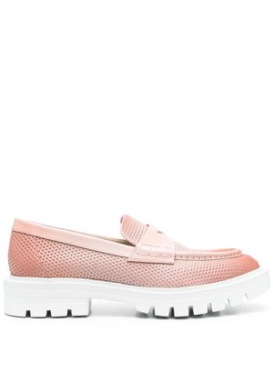 Santoni mocassins en cuir - Rose