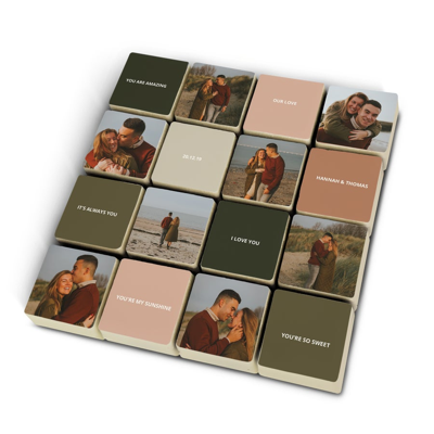 Foto op chocolade blokjes