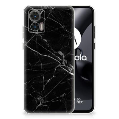 Motorola Edge 30 Neo | TPU | Siliconen hoesje | Marmer Zwart - Origineel Cadeau Vader