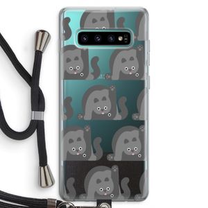 Cats: Samsung Galaxy S10 Plus Transparant Hoesje met koord
