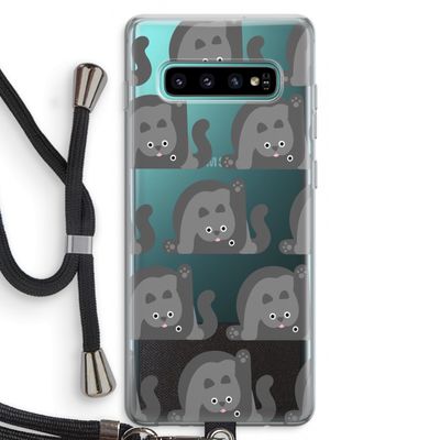 Cats: Samsung Galaxy S10 Plus Transparant Hoesje met koord