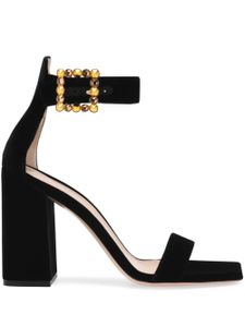 Gianvito Rossi sandales Wondy 95 mm en velours - Noir