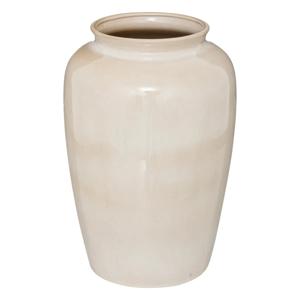 Bloemenvaas Dune - creme wit - keramiek - D20 x H29 cm - vazen - Mediterane sfeer