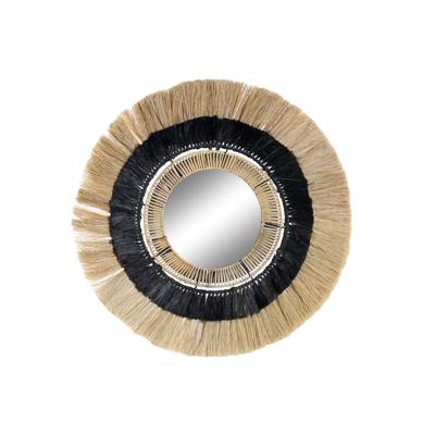 Wandspiegel DKD Home Decor Zwart Natuurlijk Koloniaal 55 x 7 x 55 cm