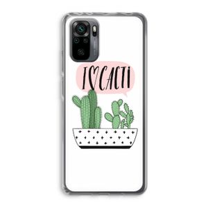 I love cacti: Xiaomi Redmi Note 10 Pro Transparant Hoesje