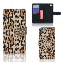 Huawei Ascend P8 Lite | Telefoonhoesje | Met pasjeshouder | Leopard