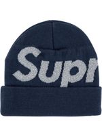 Supreme bonnet à logo intarsia - Bleu - thumbnail